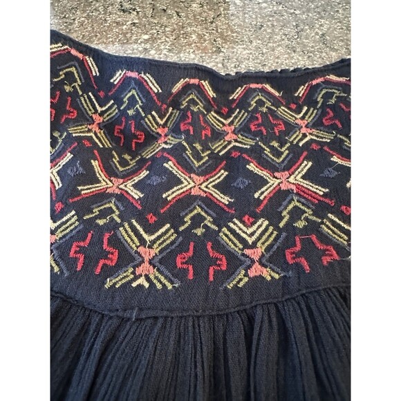 Hollister Skirt Womens vintaSmall Blue Pleated Lined Mini Short Embroidered Y2K - Picture 4 of 10